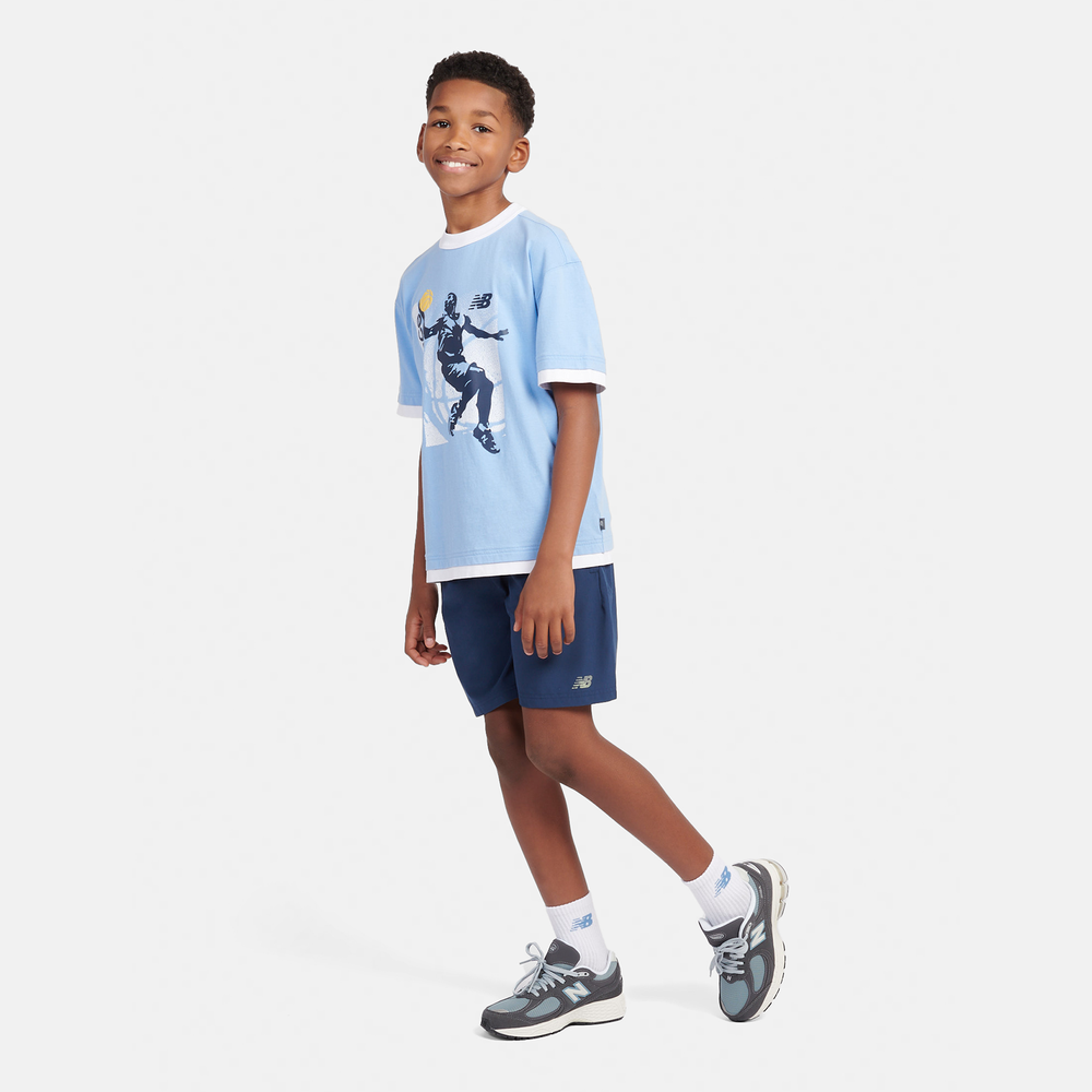 Dětské tričko New Balance LAKB0155ELE – modré