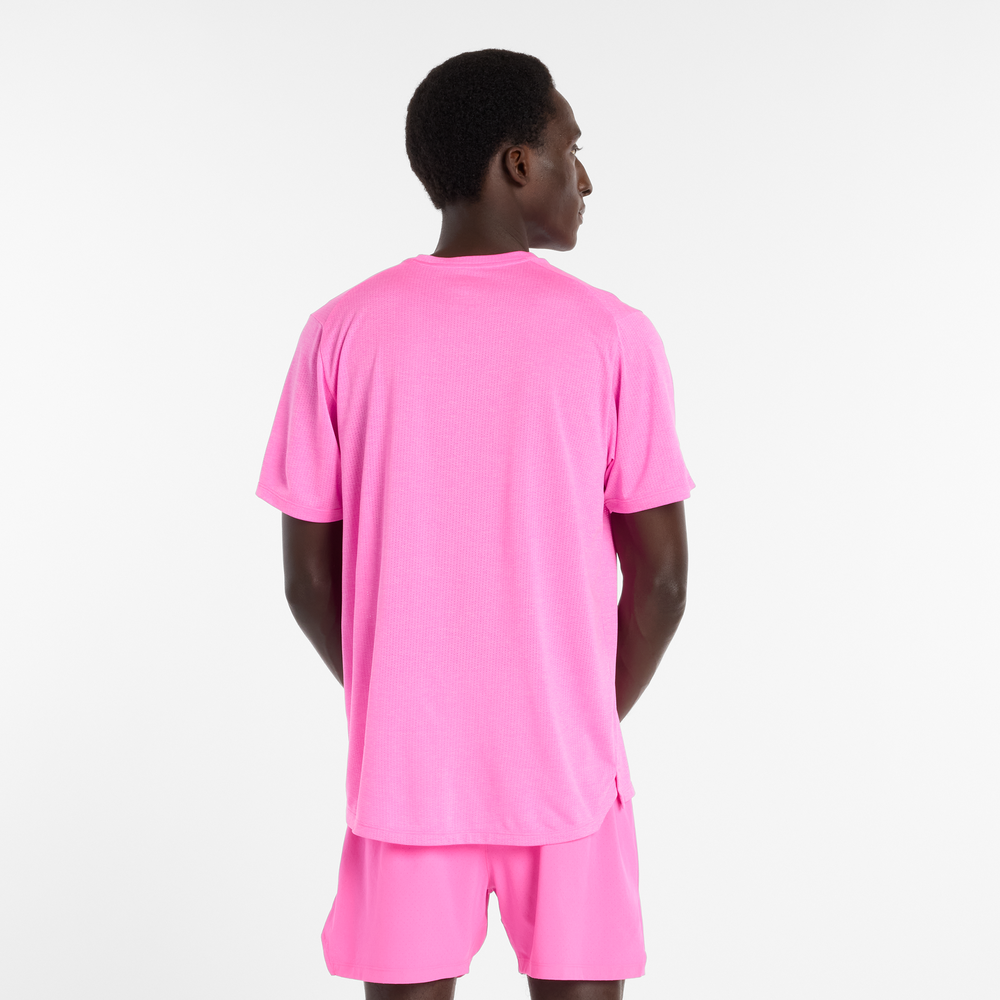 Pánské tričko New Balance MT41253AD8 – růžové