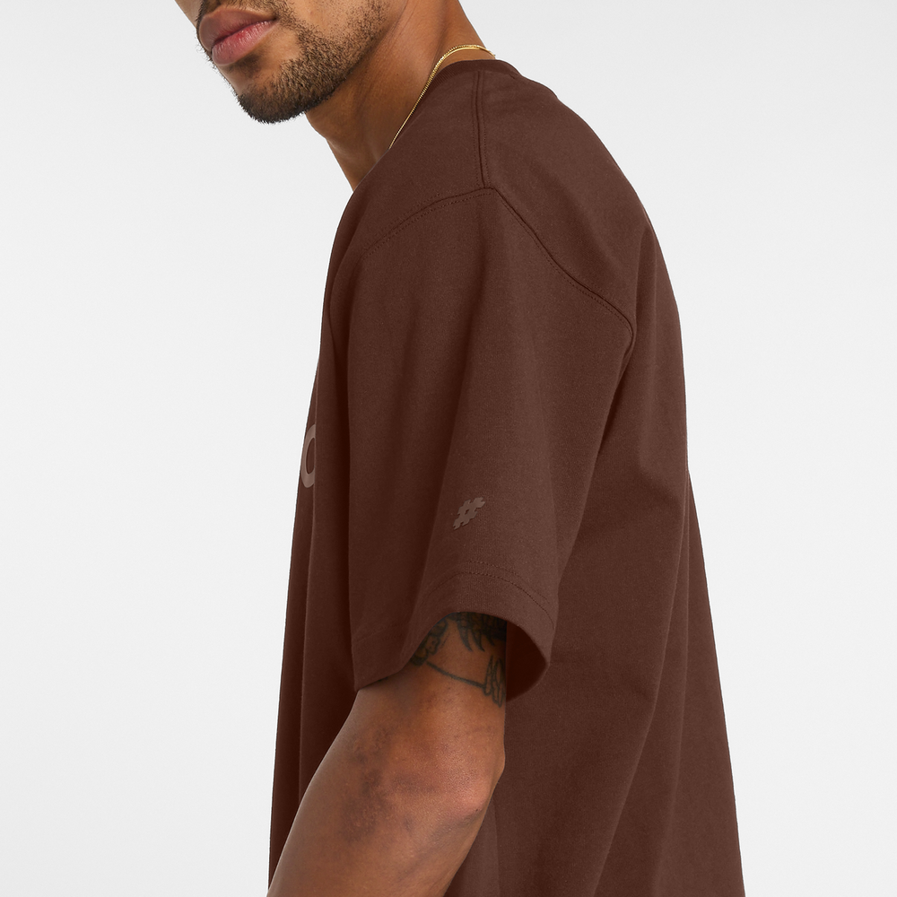 Pánské tričko New Balance Numeric MT51955ROK – hnědý