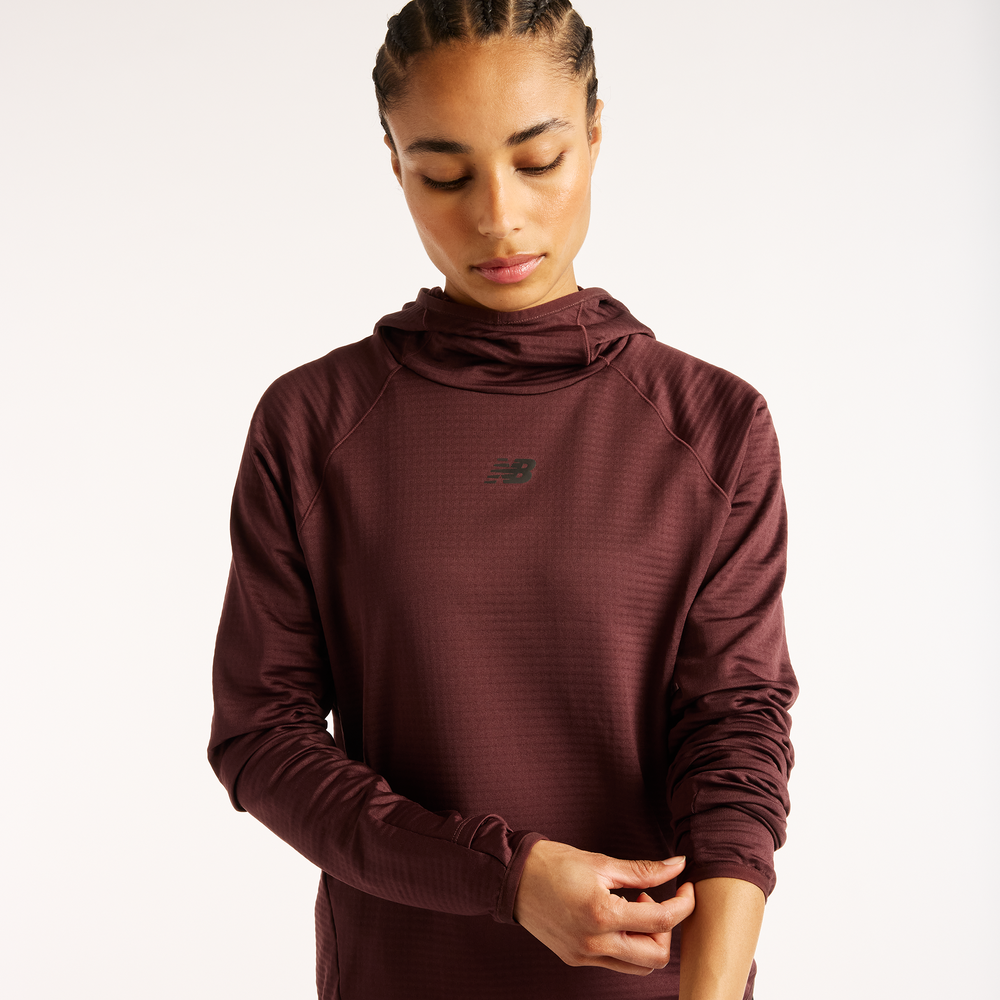 Dámská mikina New Balance RC Essential Heat Grid – bordó