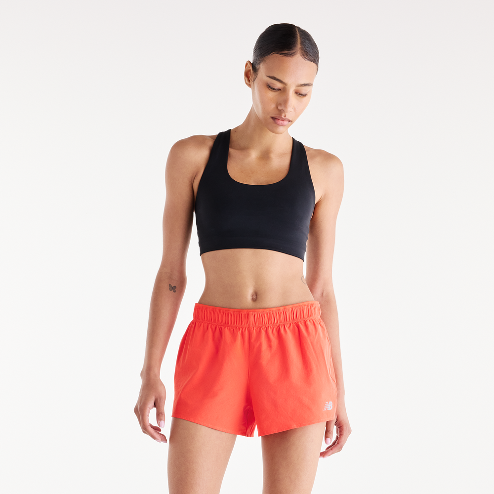 Dámské šortky New Balance WS41286NEF – oranžová