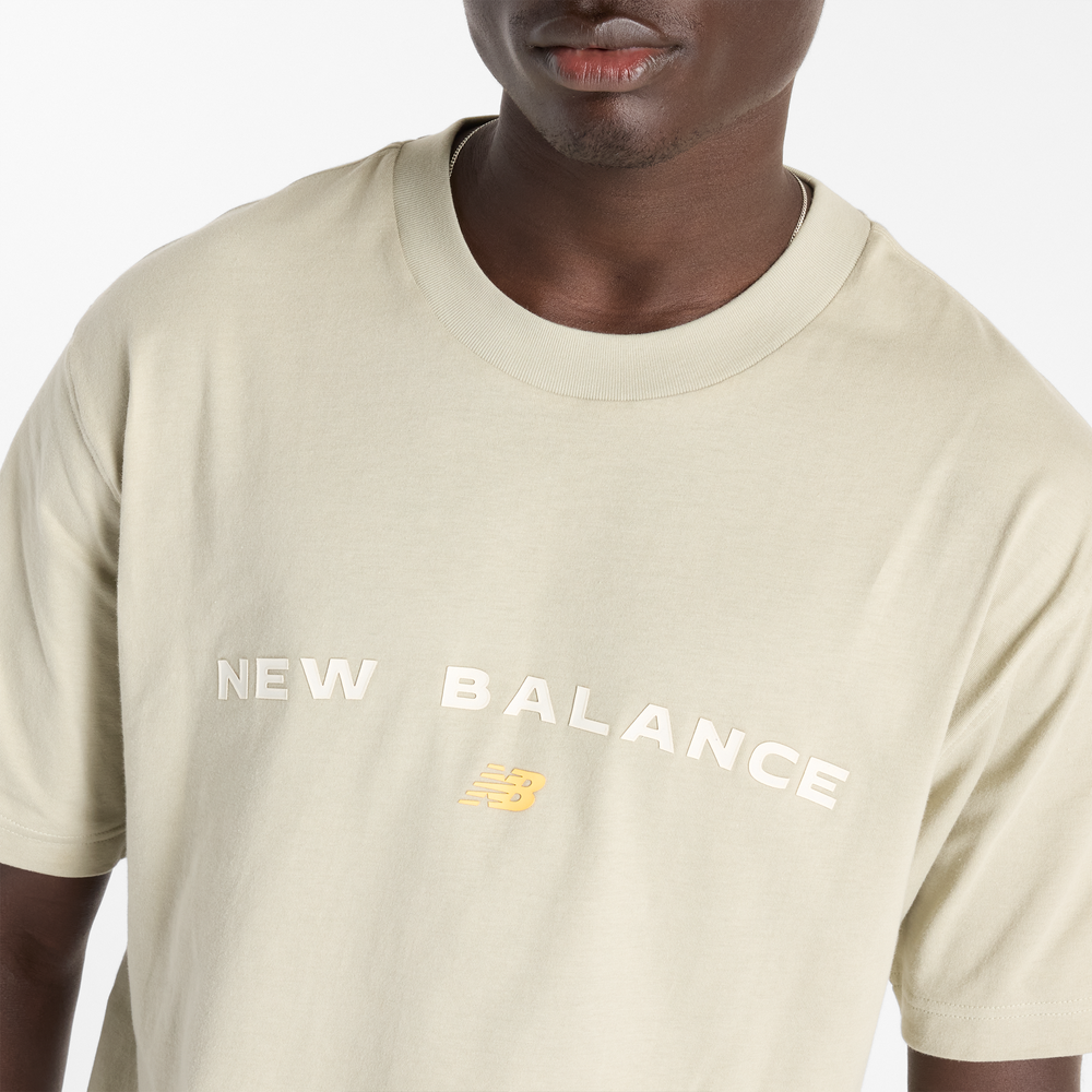 Pánské tričko New Balance MT51506OVN – béžové