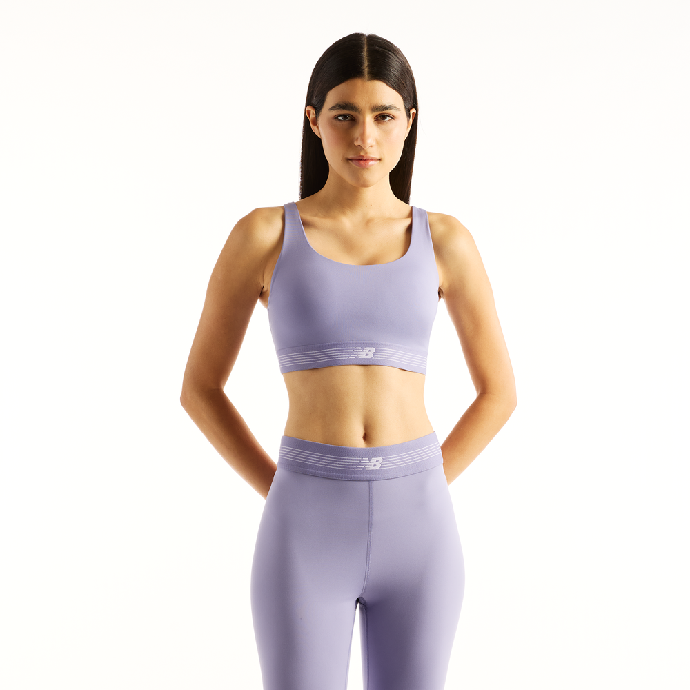 Sportovní podprsenka New Balance WB61Q0QKDSV – fialové