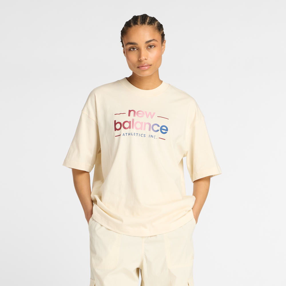 Dámské tričko New Balance WT53916LIN – béžové