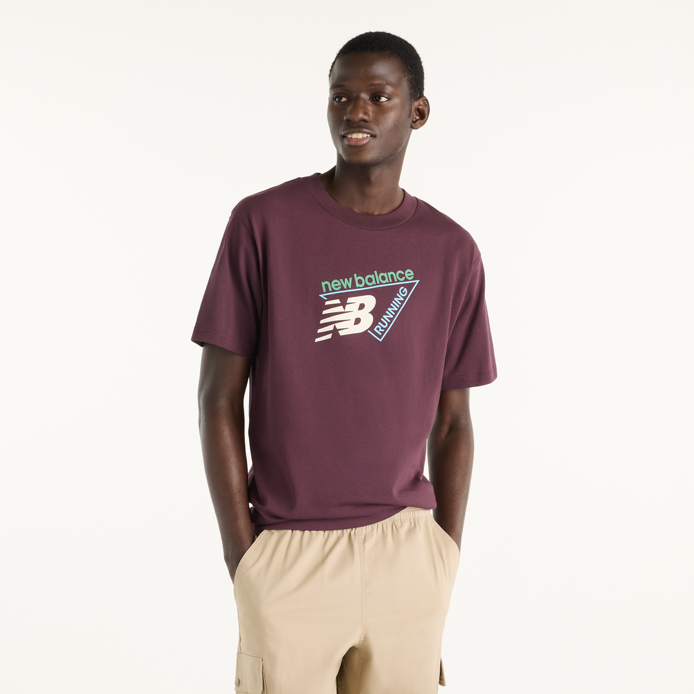 Pánské tričko New Balance MT61N1YVYLR – bordó