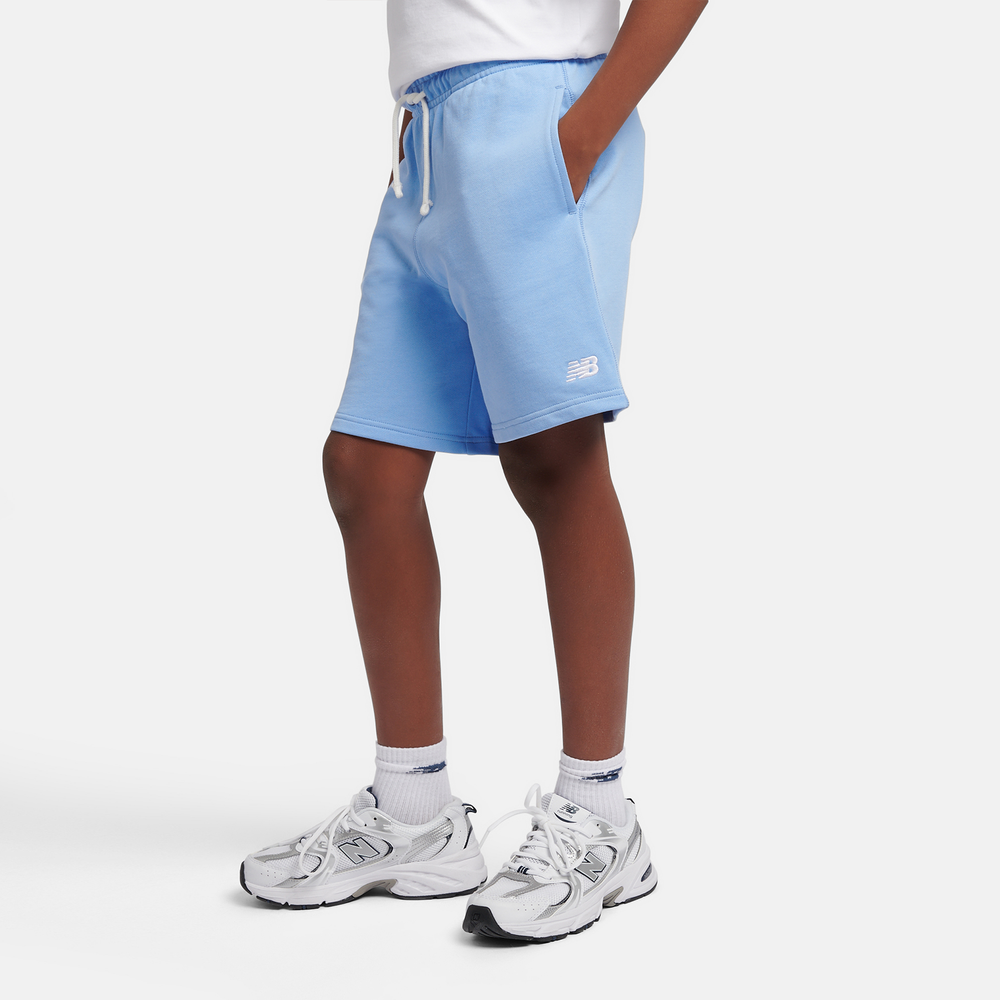 Dětské šortky New Balance LAKB0008ELE – modré