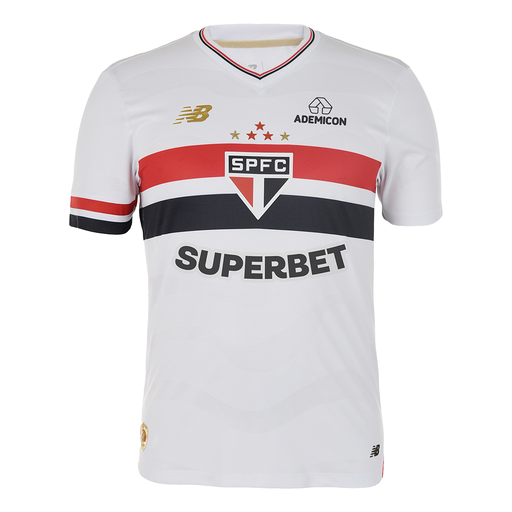 Pánské tričko New Balance Sao Paulo FC MT831834HME – bílé