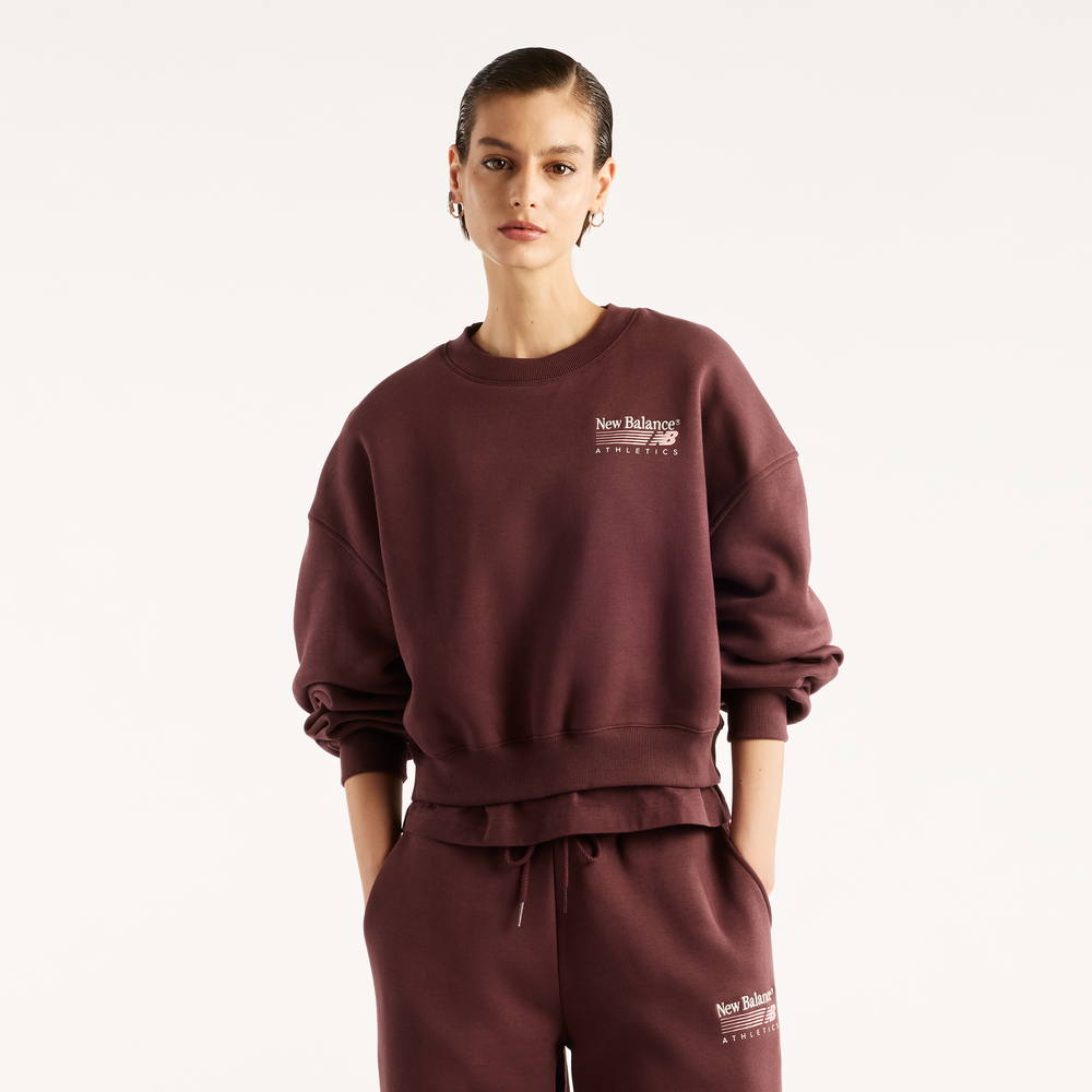 Dámská mikina New Balance WT62T7JOYLR – bordó