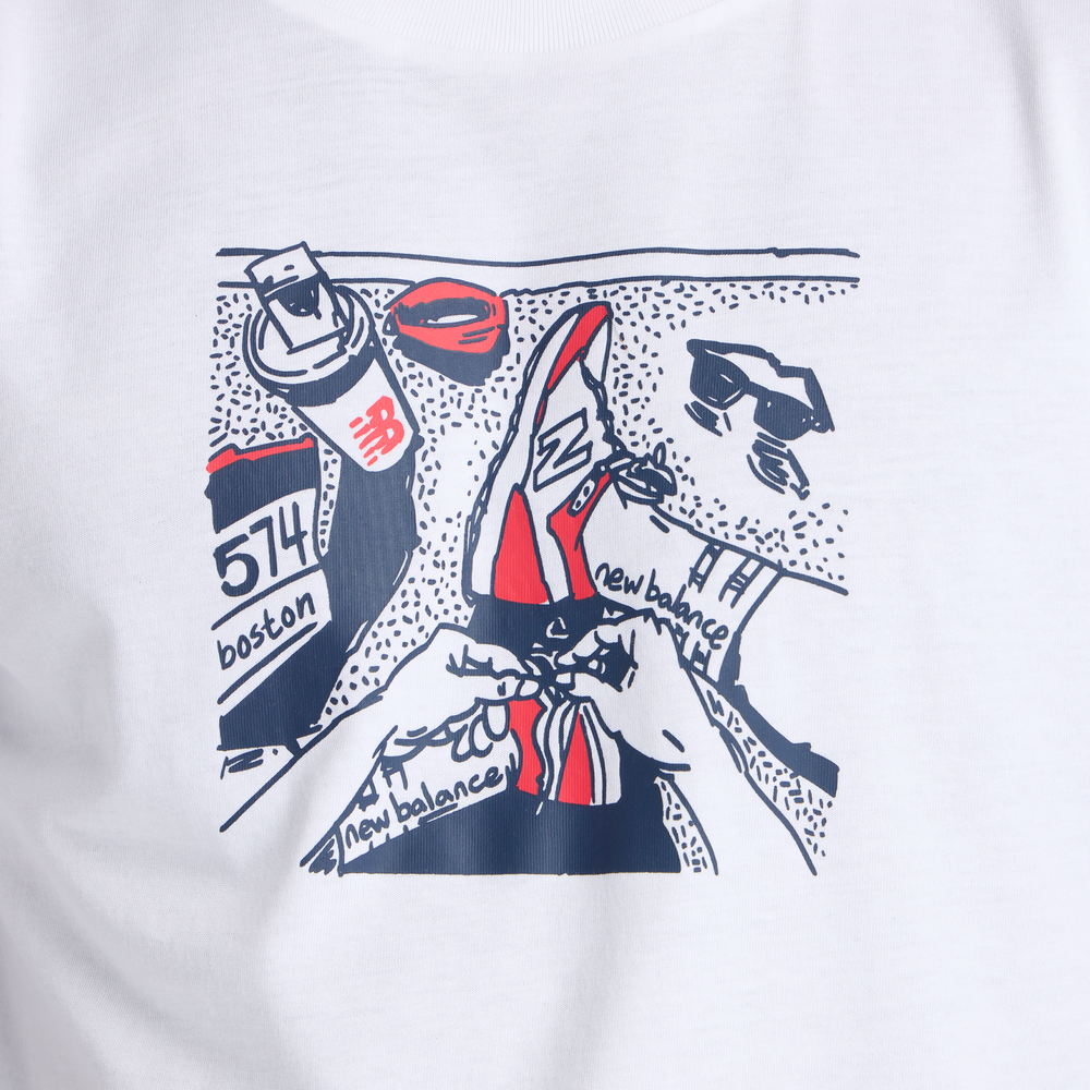 Pánské tričko New Balance MT61L3FMWT – bílé