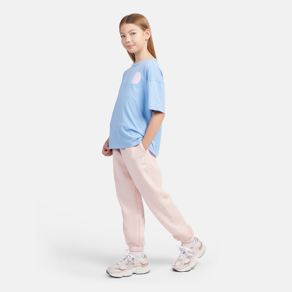 Dětské kalhoty New Balance LAKG0058PIE – růžové