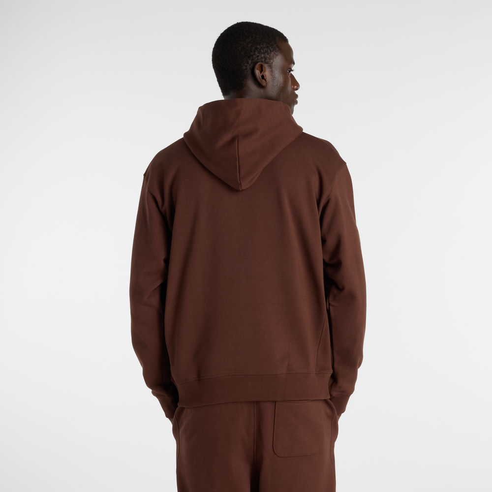 Pánská mikina New Balance MT41534ABJ – hnědý