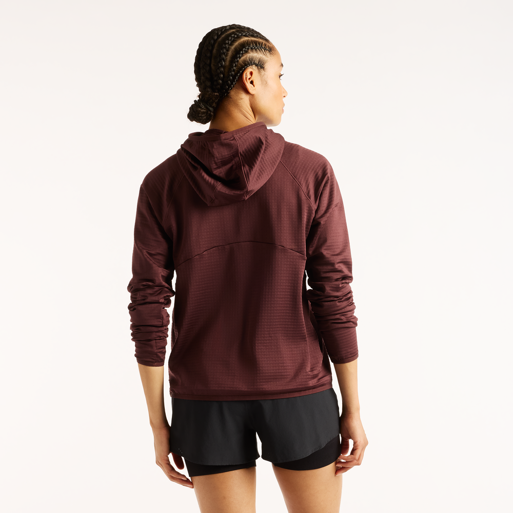 Dámská mikina New Balance RC Essential Heat Grid – bordó