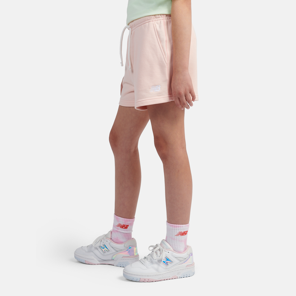 Dětské šortky New Balance LAKG0006PIE – růžové