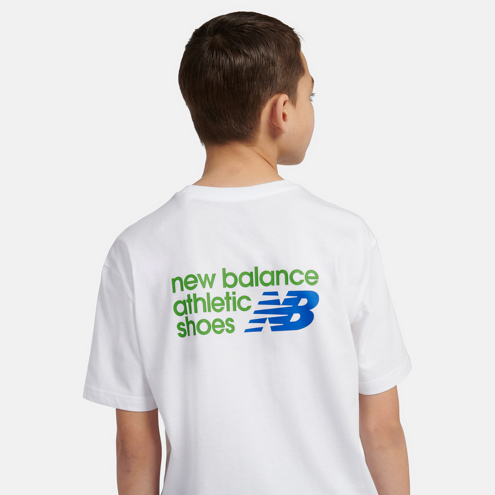 Dětské tričko New Balance LAKB0295BWE – bílé