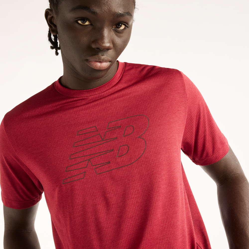Pánské tričko New Balance RC Essential Graphic – červené