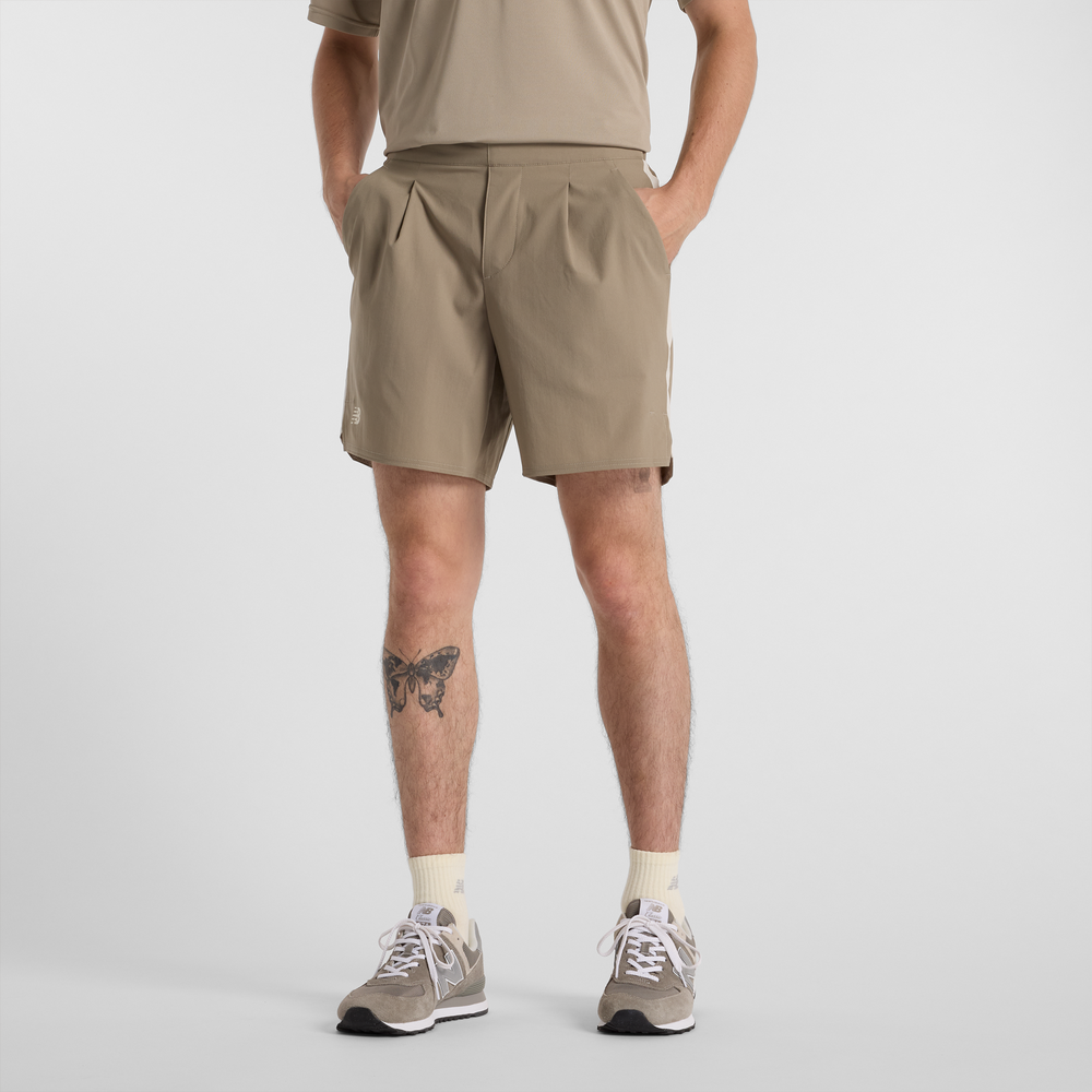 Pánské šortky New Balance MS41401ADS – béžové