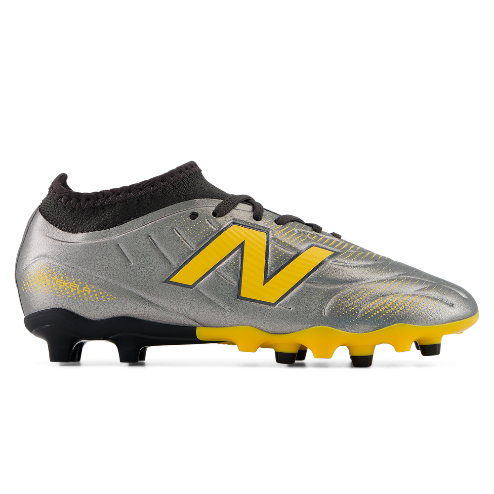 Dětské kopačky New Balance TEKELA TEAM LOW JNR FG V5 YT3FL5LB – stříbrný