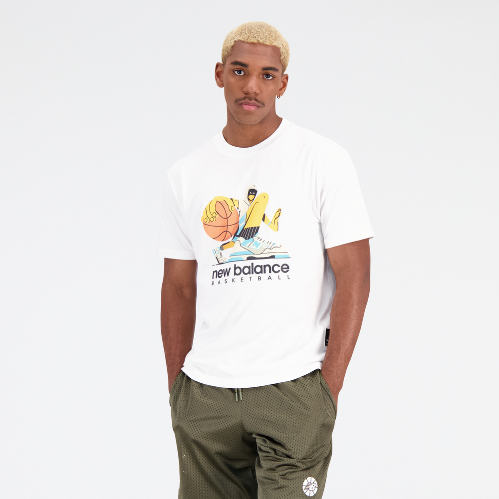 Pánské tričko New Balance MT31589WT – bílé
