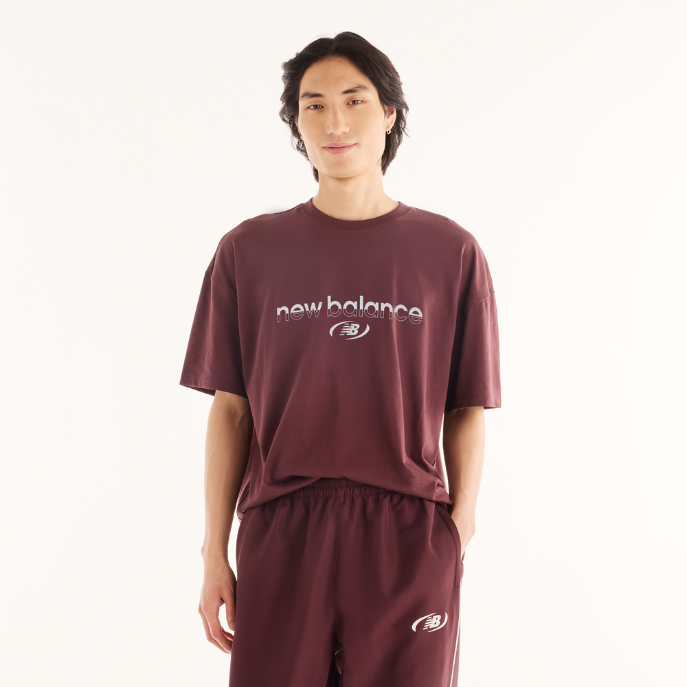 Pánské tričko New Balance MT6279IZYLR – bordó
