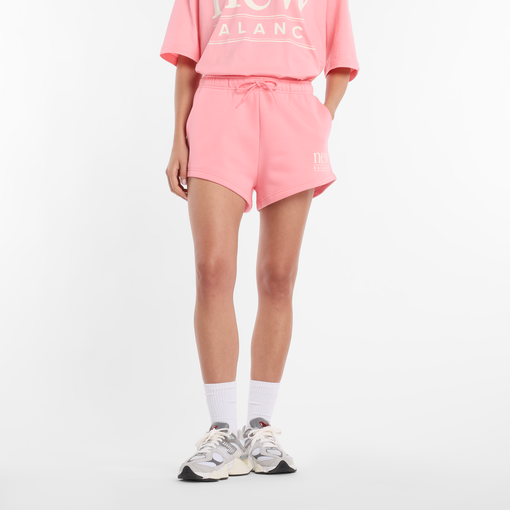 Dámské šortky New Balance WB61Y80AAA6 – růžové