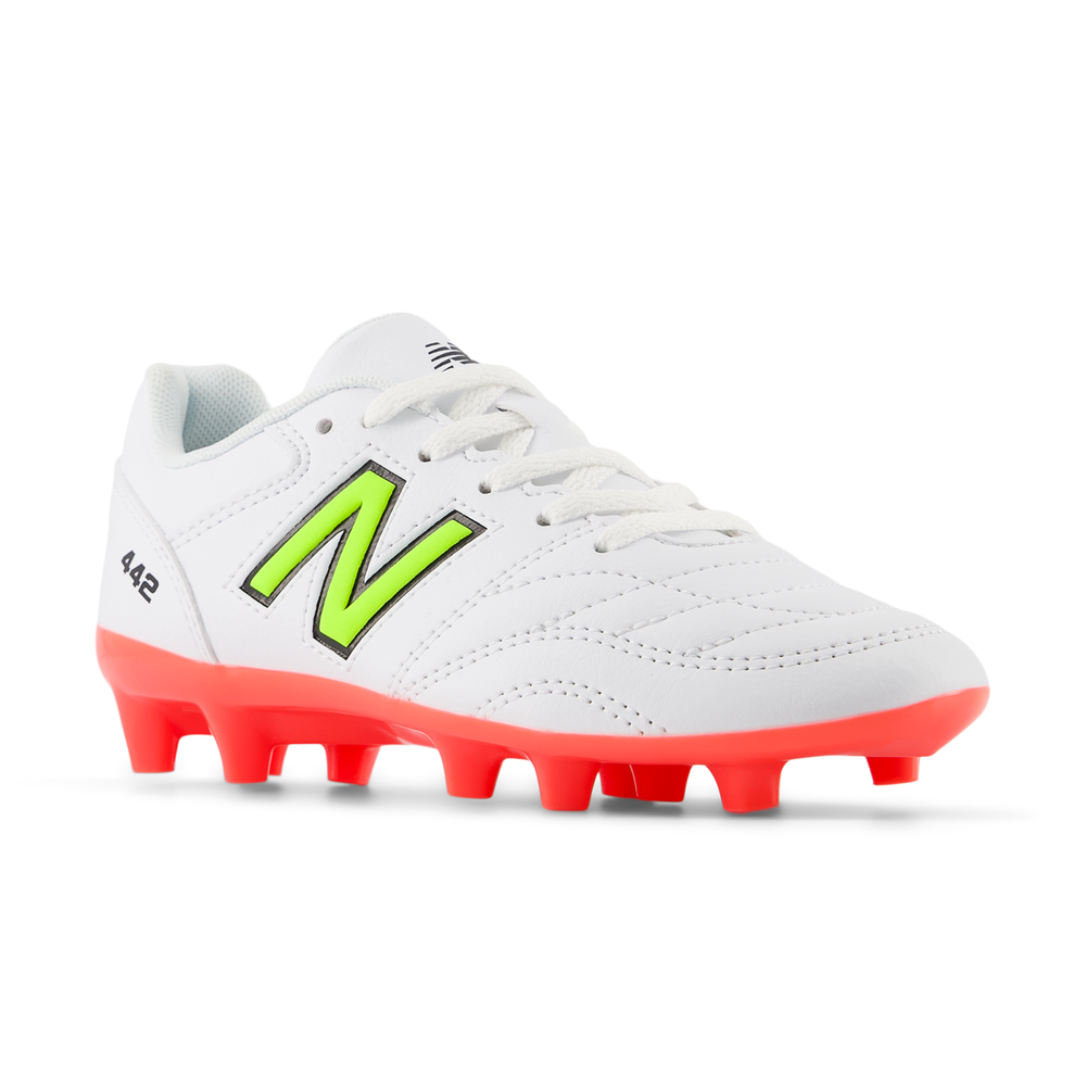 Dětské kopačky New Balance 442 ACADEMY JNR FG V2 JS43FIB2 – bílé