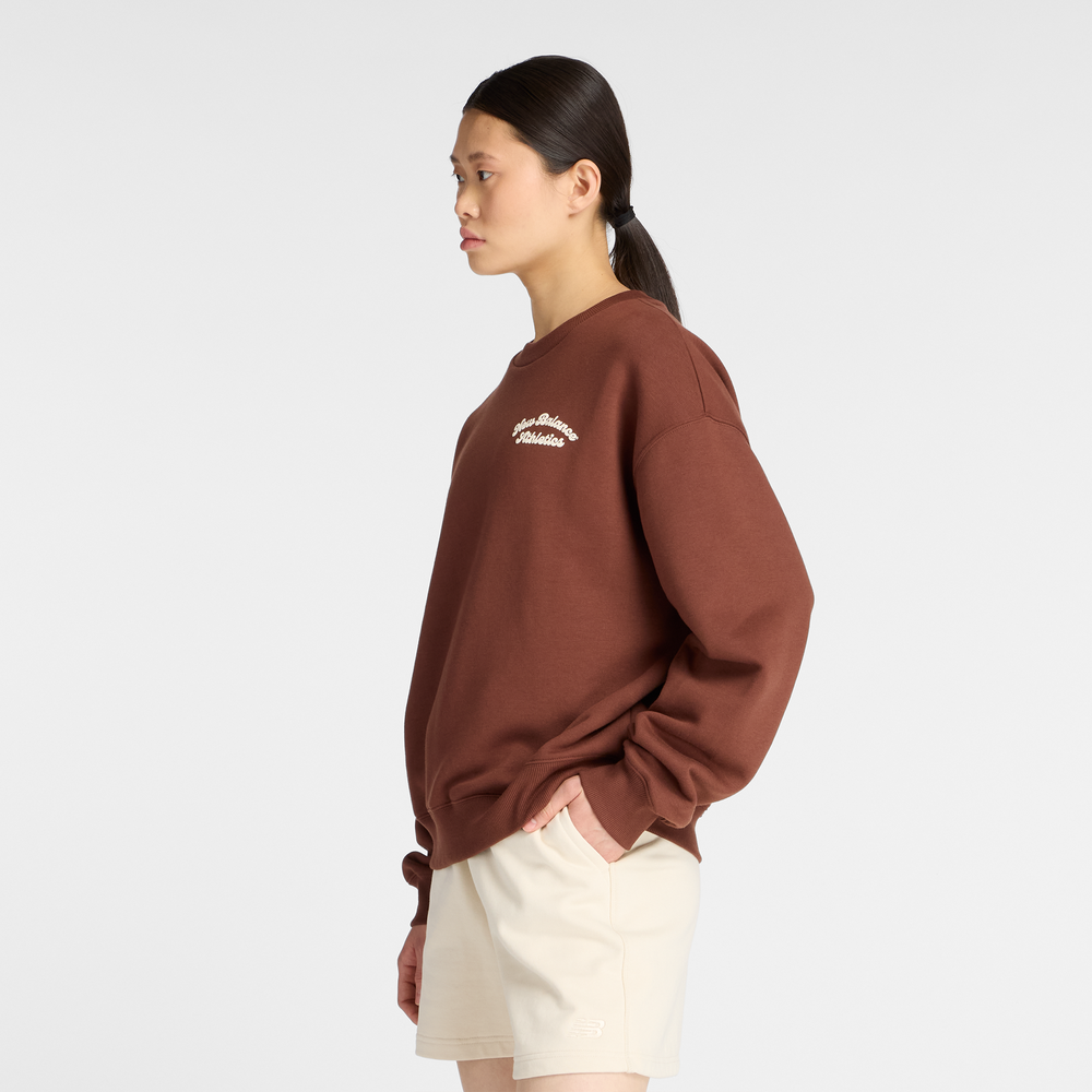 Dámská mikina New Balance WT53516ROK – hnědý