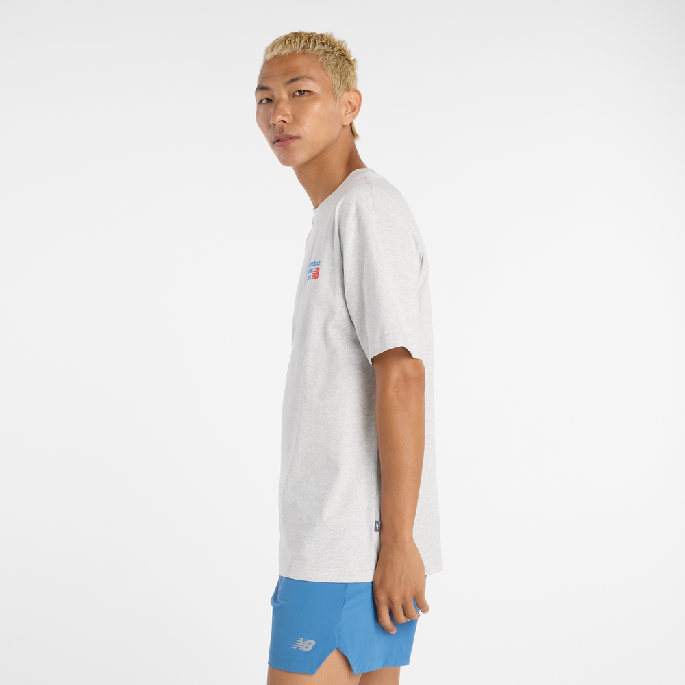 Pánské tričko New Balance MT41908AHH – šedé