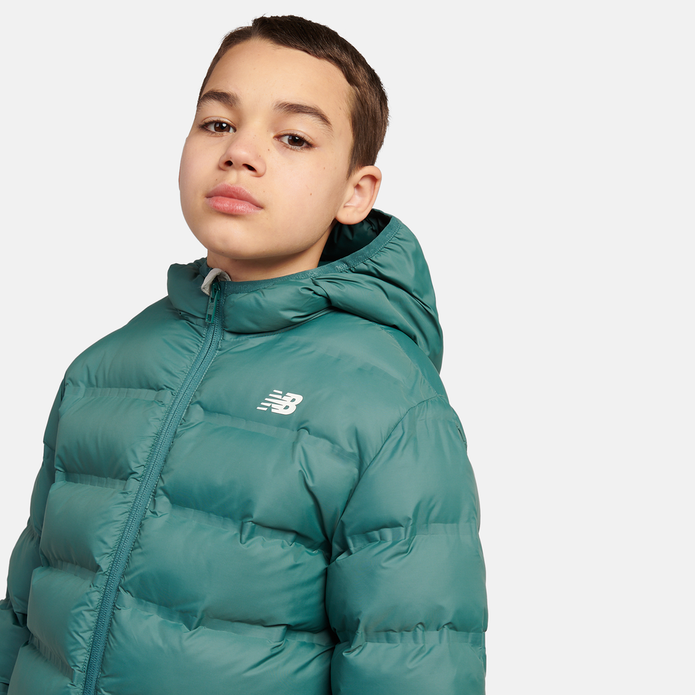 Dětská bunda New Balance LAKB0036NUS – zelené