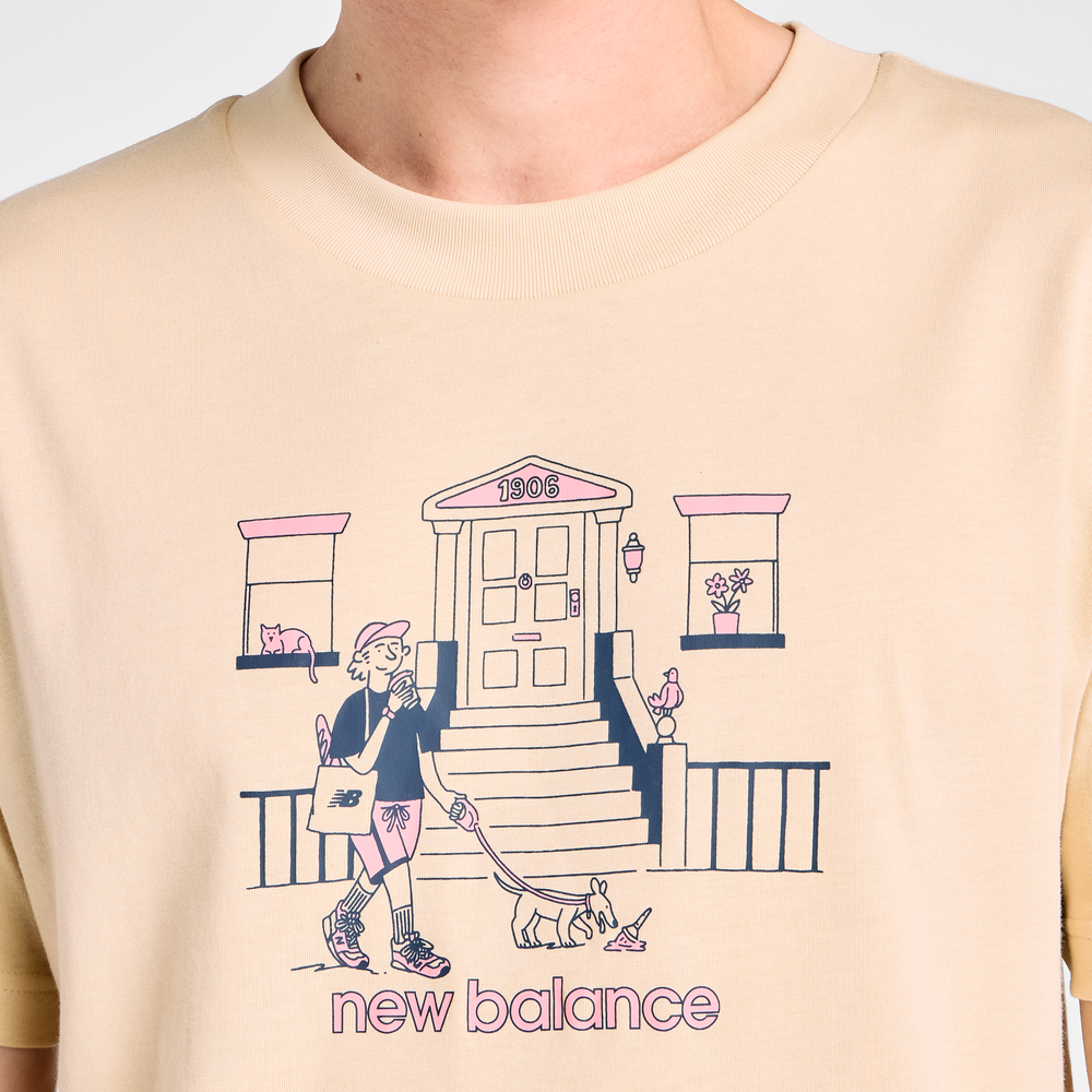 Pánské tričko New Balance MT61Y0XJABC – béžové