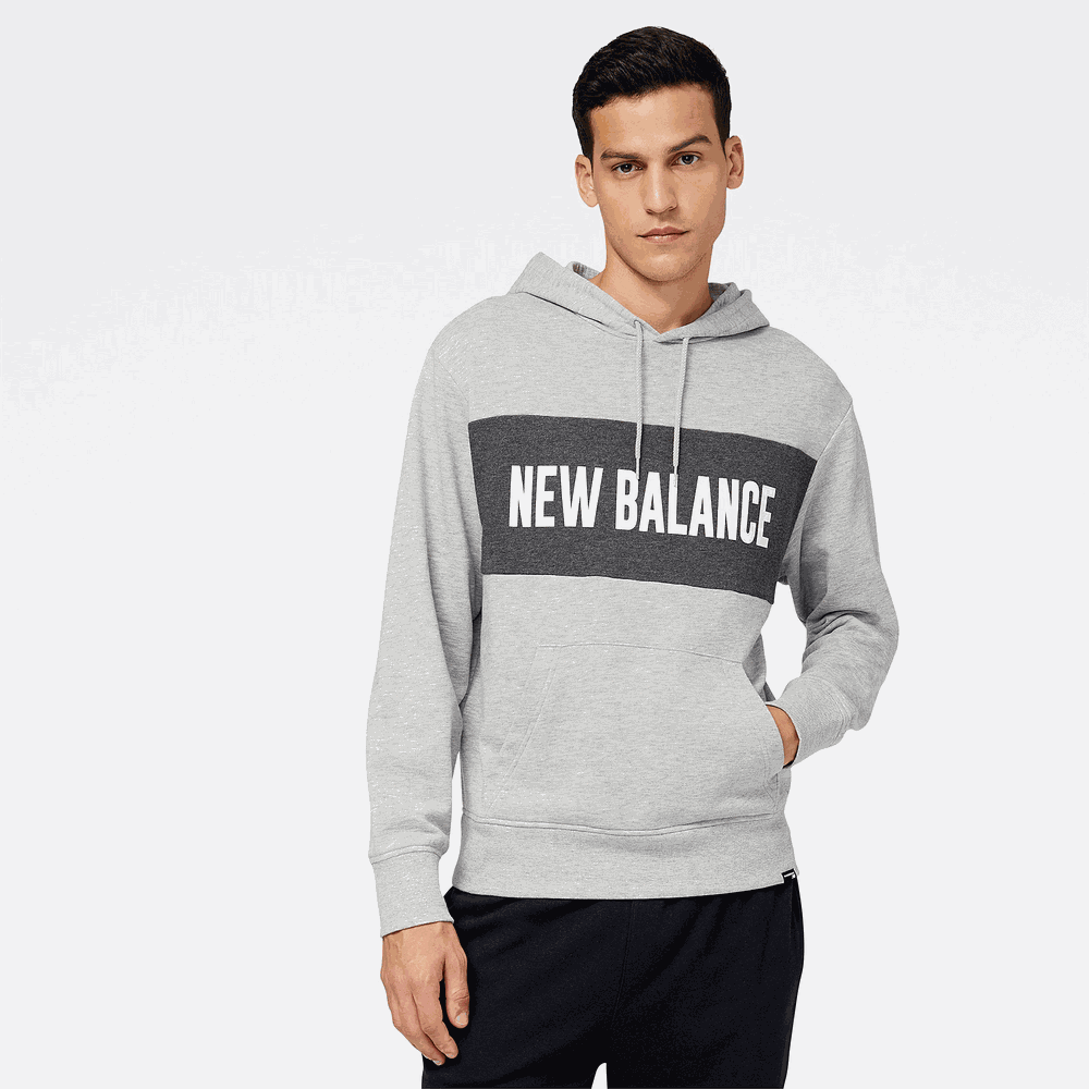 Pánská mikina New Balance MT23900AG – šedé