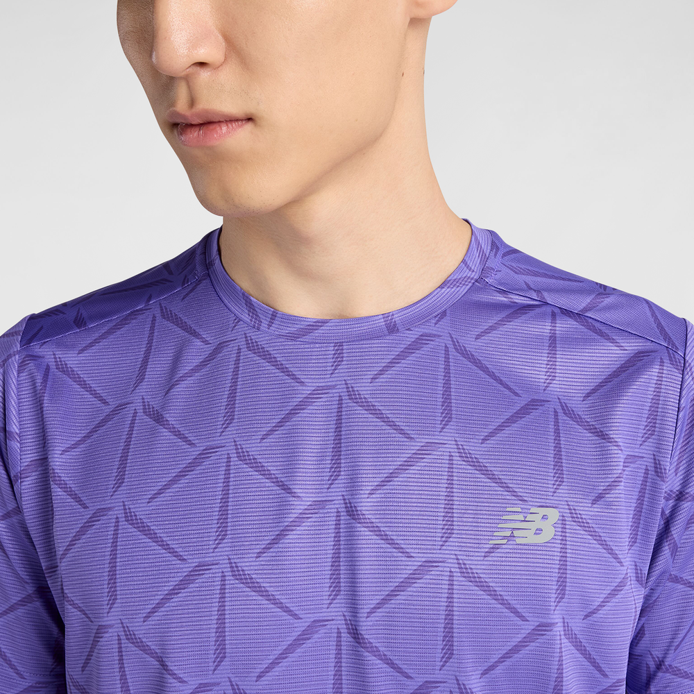 Pánské tričko New Balance MT6116OHEPU – fialové