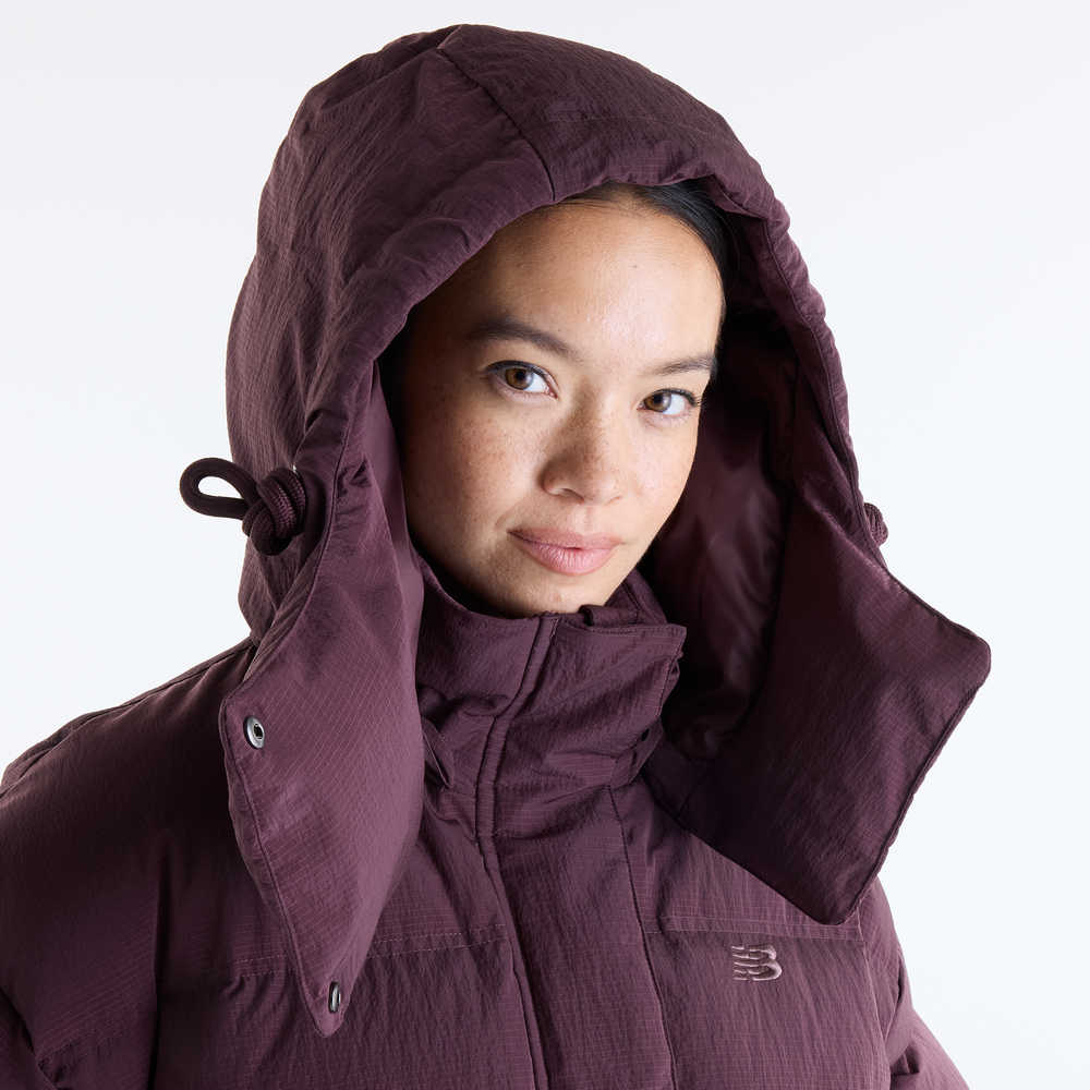 Dámská bunda New Balance Premium Puffer – bordó