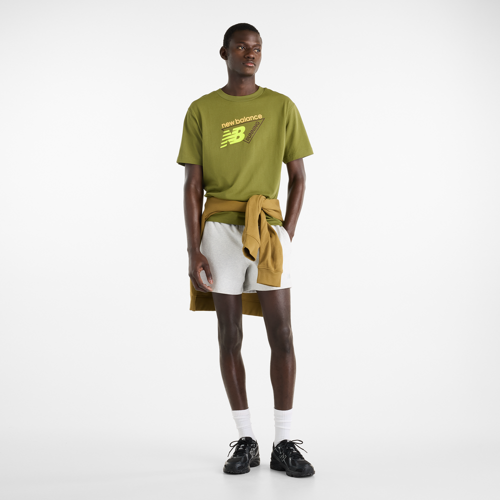 Pánské tričko New Balance Classic Tri-Logo – zelené
