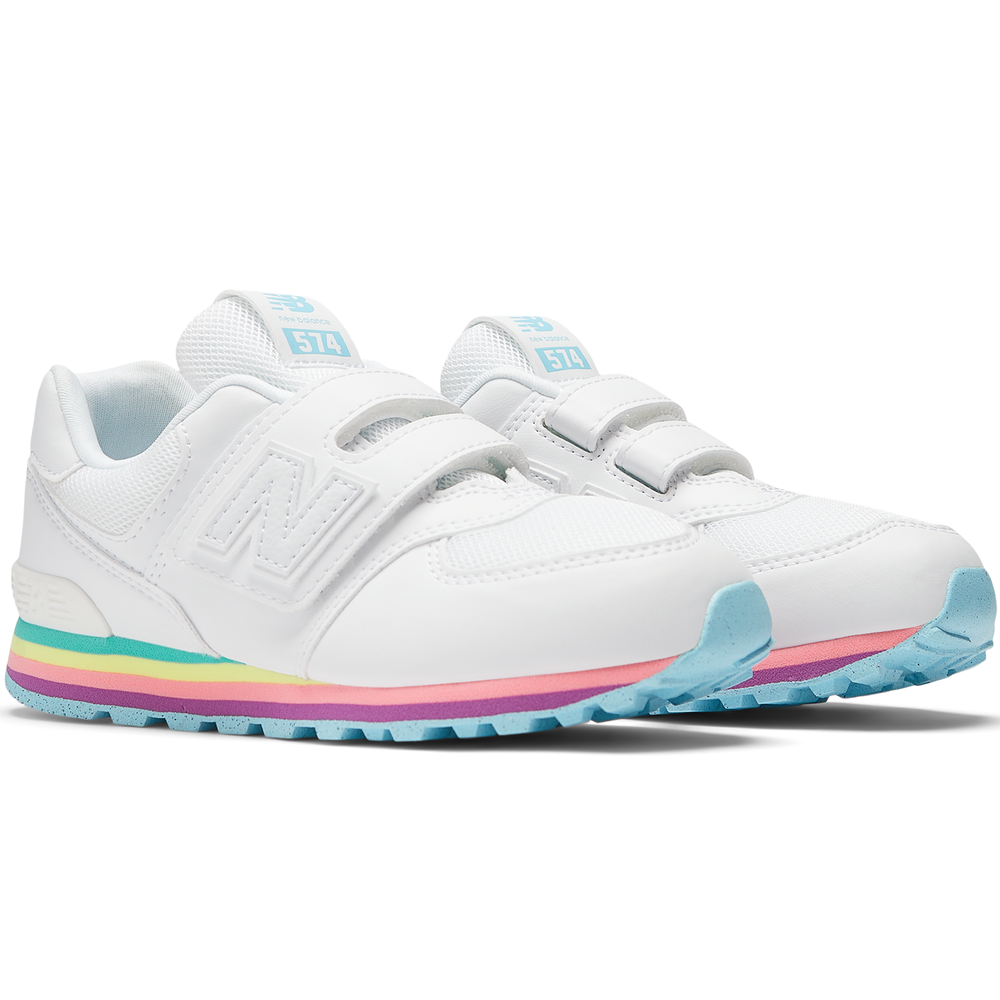 Dětské boty New Balance PV574KIJ – bílé