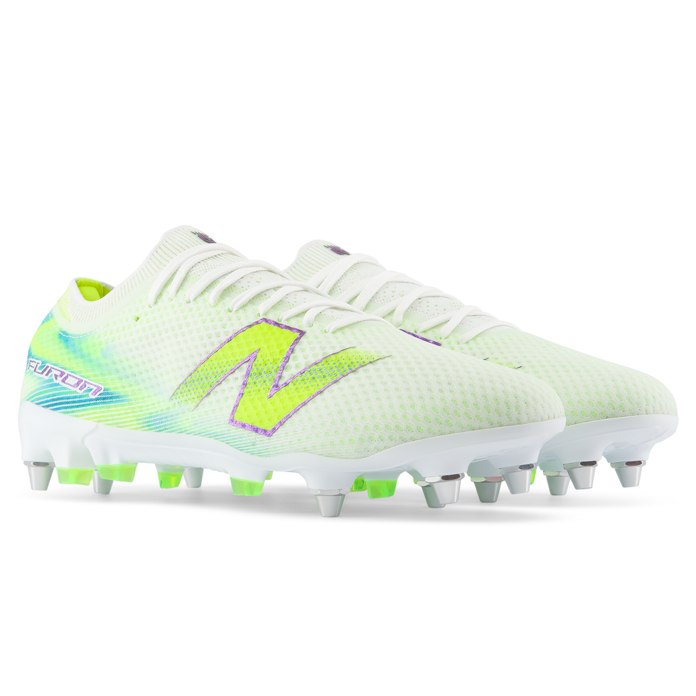 Pánské kopačky New Balance FURON ELITE SG V9 UF1S68P – bílé