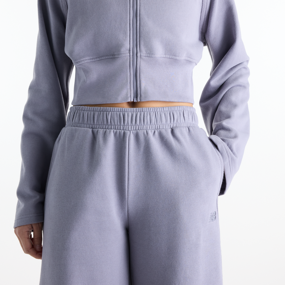 Dámské kalhoty New Balance Brushed Coastal – fialové