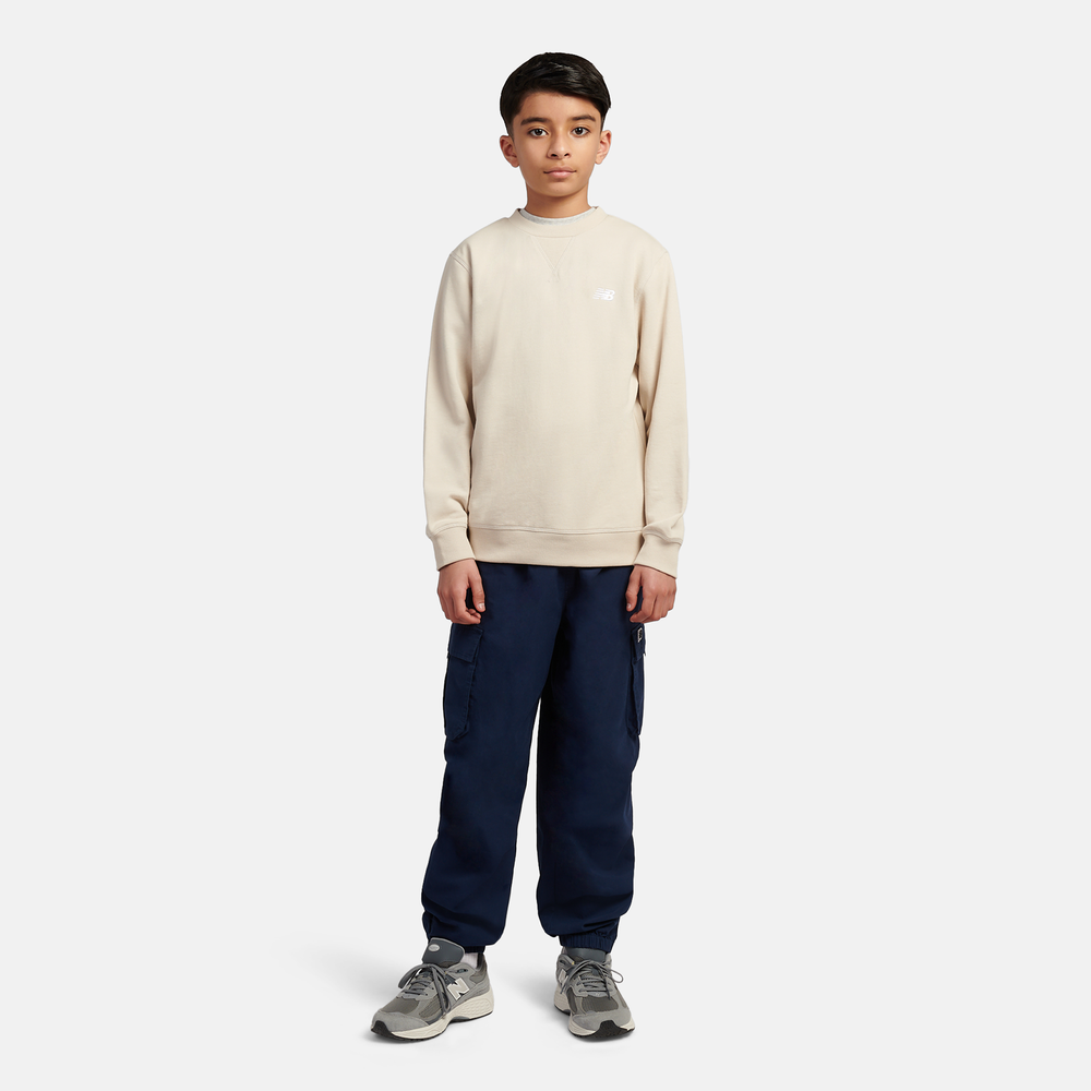 Dětská mikina New Balance LAKB0055TWF – béžové