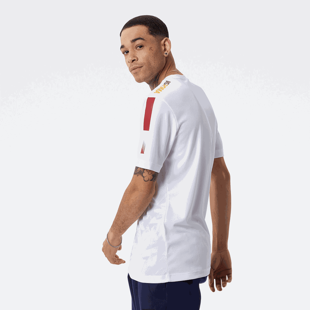 Pánské tričko New Balance AS Roma MT231232AWY – bílé