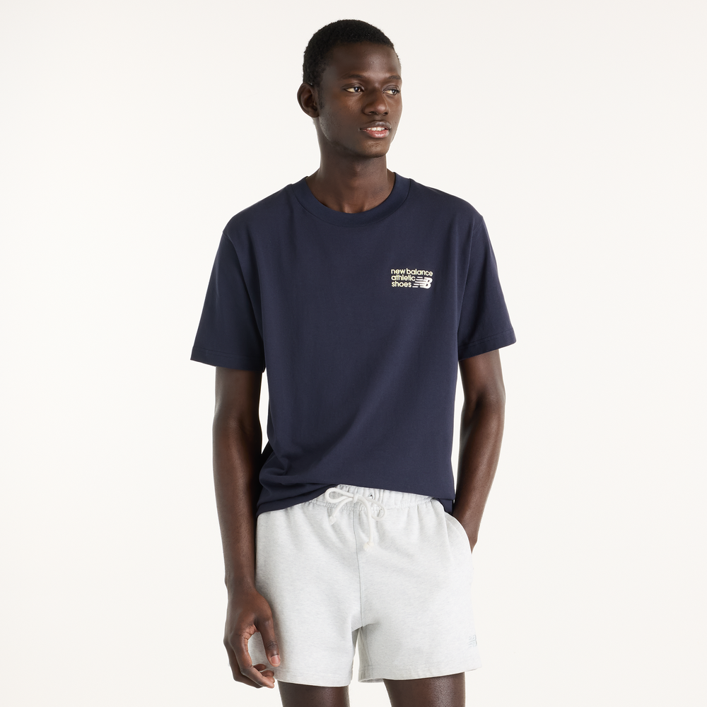 Pánské tričko New Balance MT41908DNT – tmavomodrá