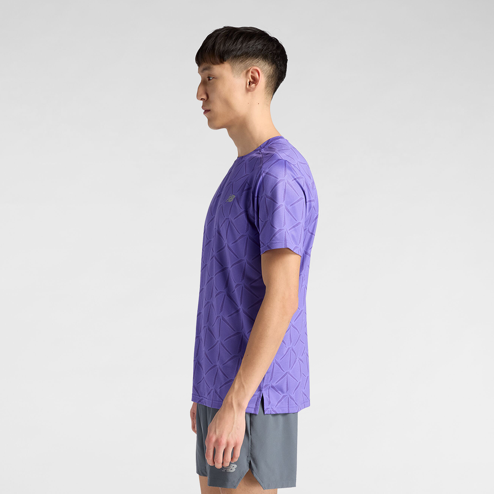 Pánské tričko New Balance MT6116OHEPU – fialové