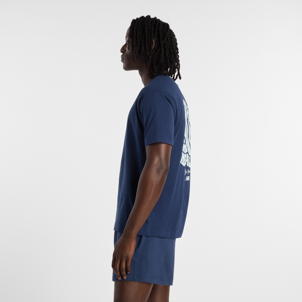 Pánské tričko New Balance MT61B2STNNY – tmavomodrá