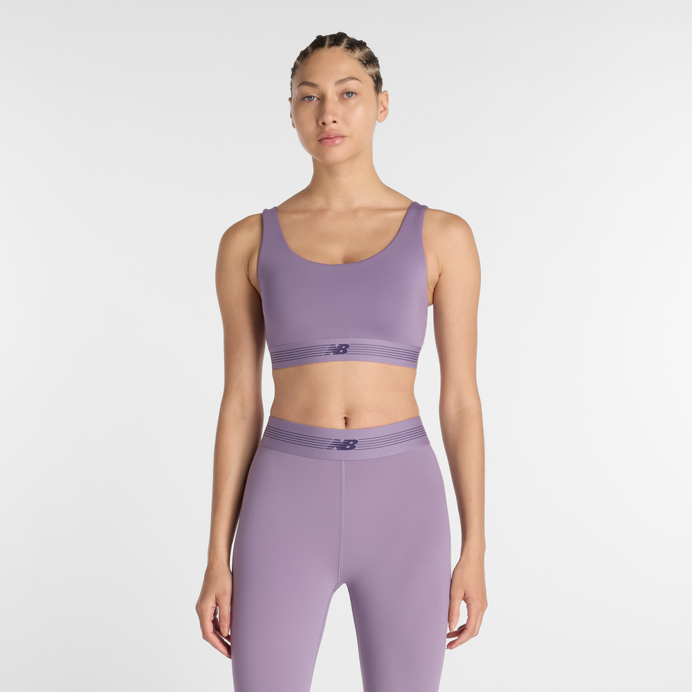Sportovní podprsenka New Balance WB61Q0QKAA5 – fialové