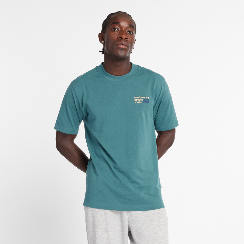 Pánské tričko New Balance MT41908NUS – modré