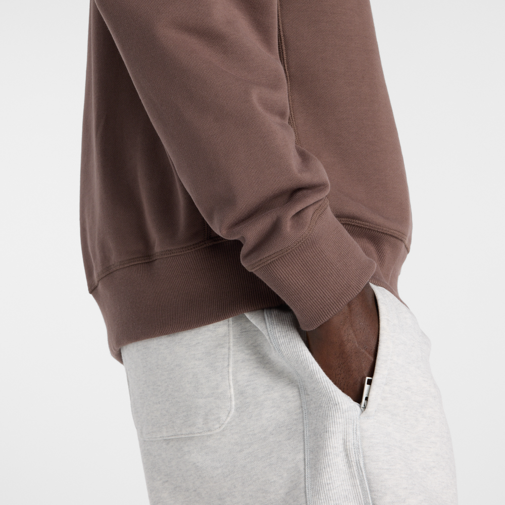 Pánská mikina New Balance MT41547ABP – hnědý