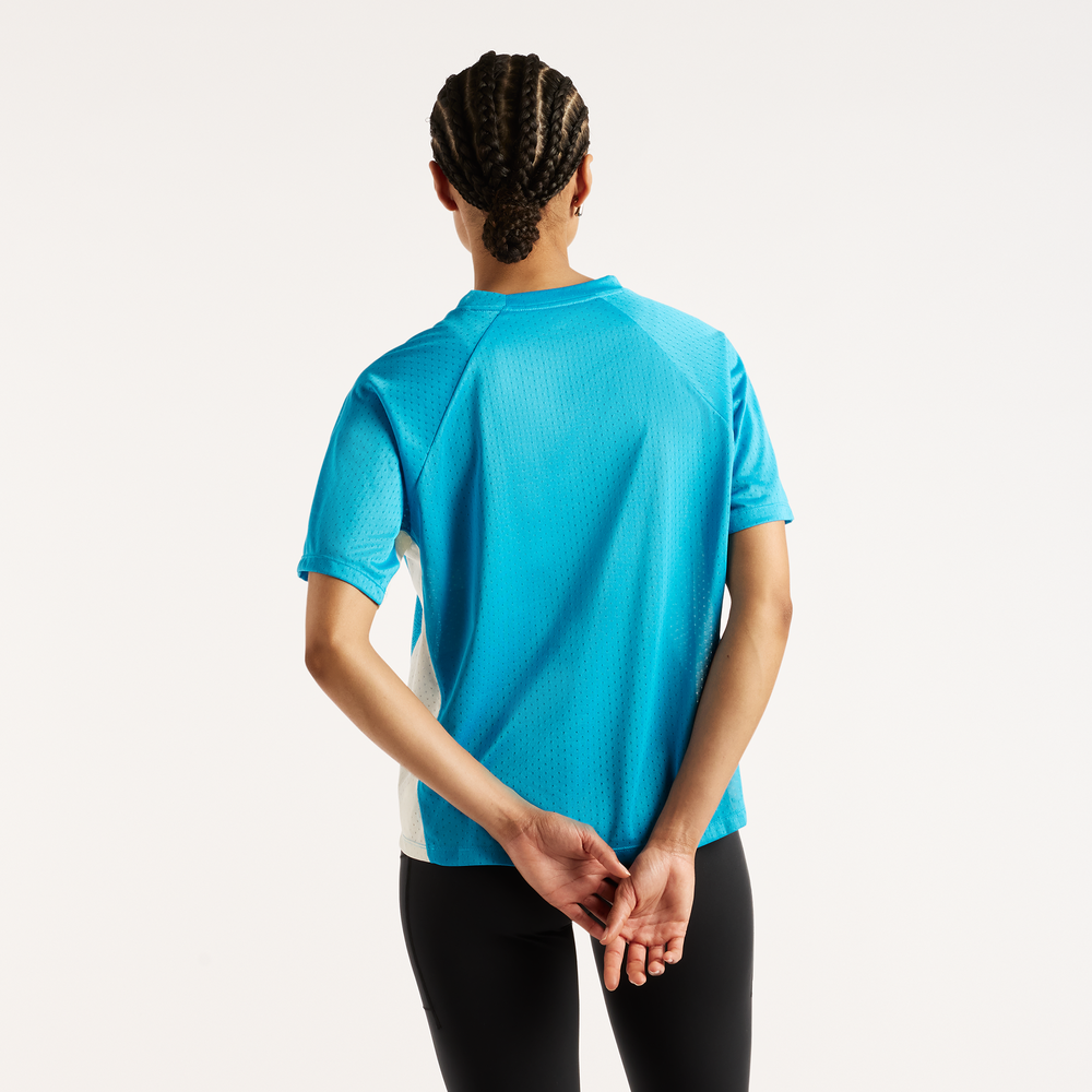 Dámské tričko New Balance Viz-Tech Run – modré
