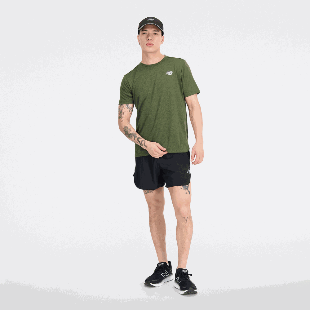 Pánské tričko New Balance MT21262KMU – zelené