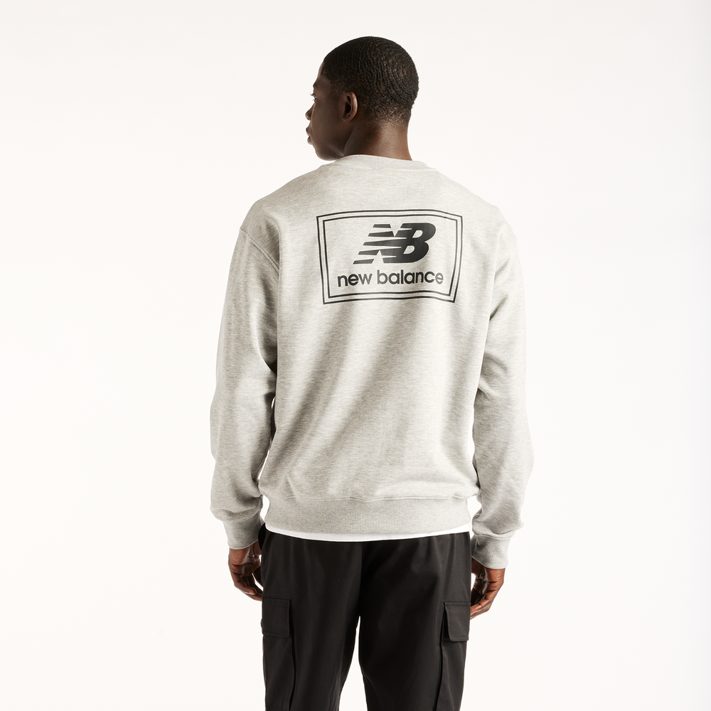 Pánská mikina New Balance Woven Label – šedé