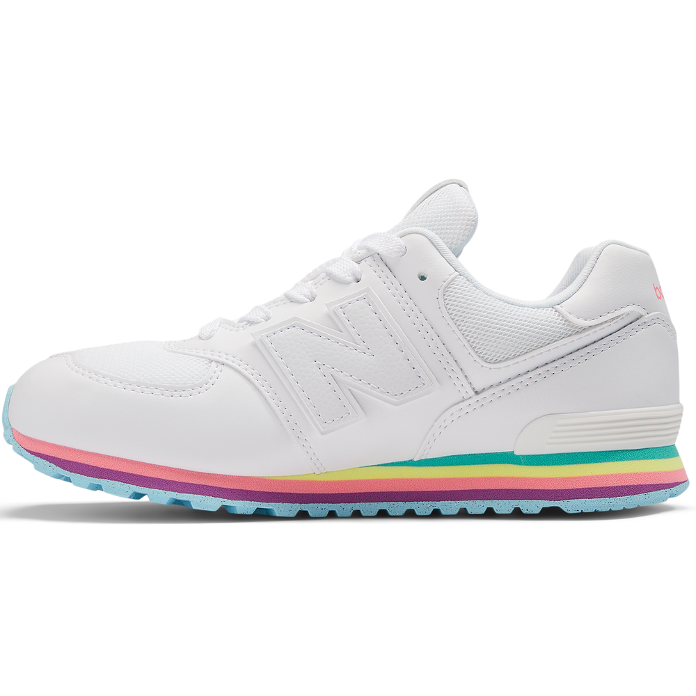 Dětské boty New Balance GC574KIJ – bílé