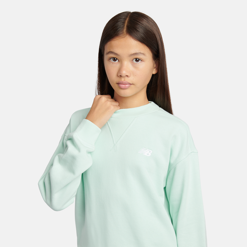 Dětská mikina New Balance LAKG0055COJ – mátové