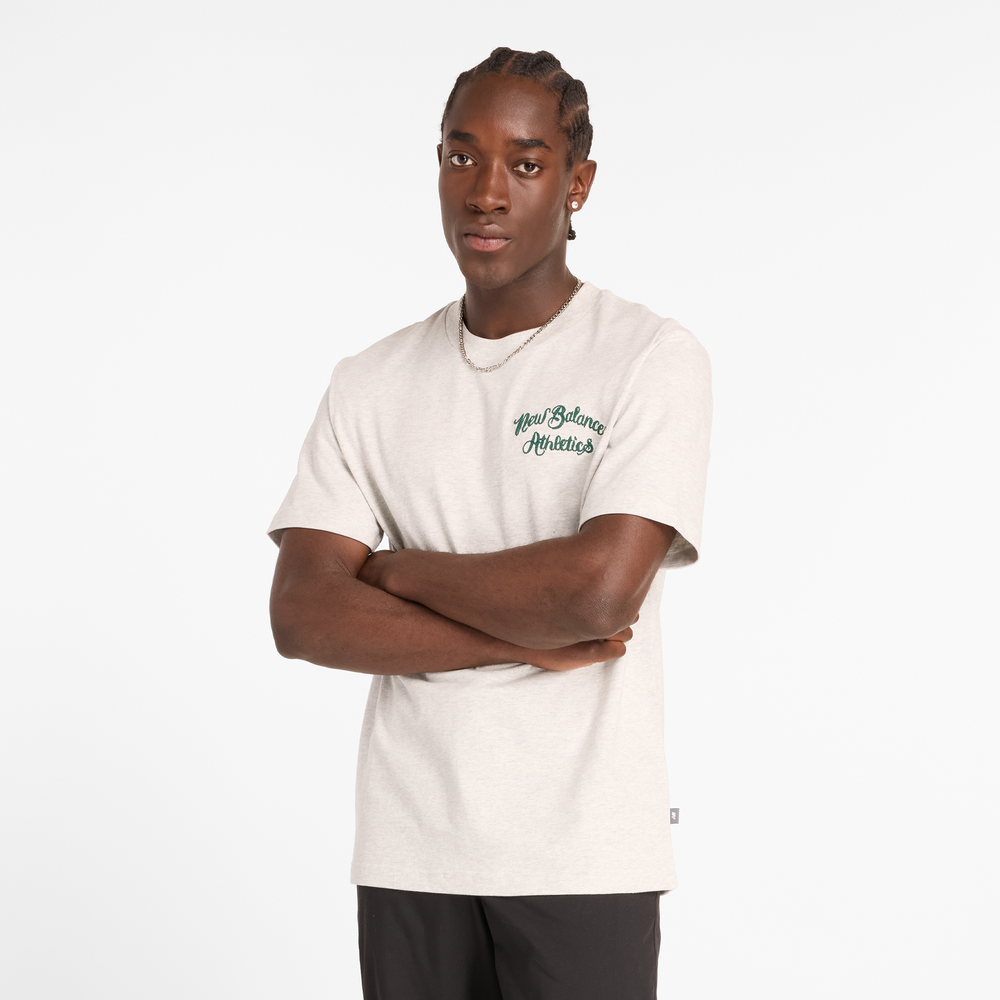 Pánské tričko New Balance MT43556AHH – béžové
